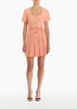 hyacinth pleat mini dress in peach