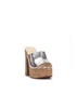 women's xona platform sandals in silver