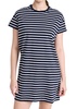 jersey stripe t-shirt dress in navy/white