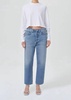 mason cropped tee in white