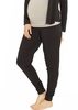 ella cuffed maternity lounge pants in black