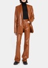 vegan leather freddie pant in cognac