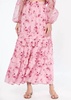 liu skirt in pink garden