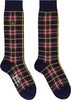 Navy Tartan Socks