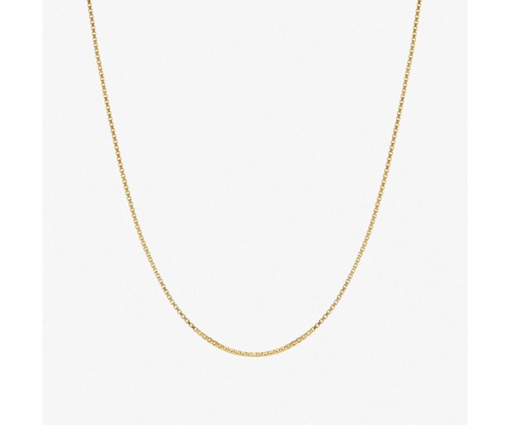 Silver Box Chain Necklace - Jo Gold
