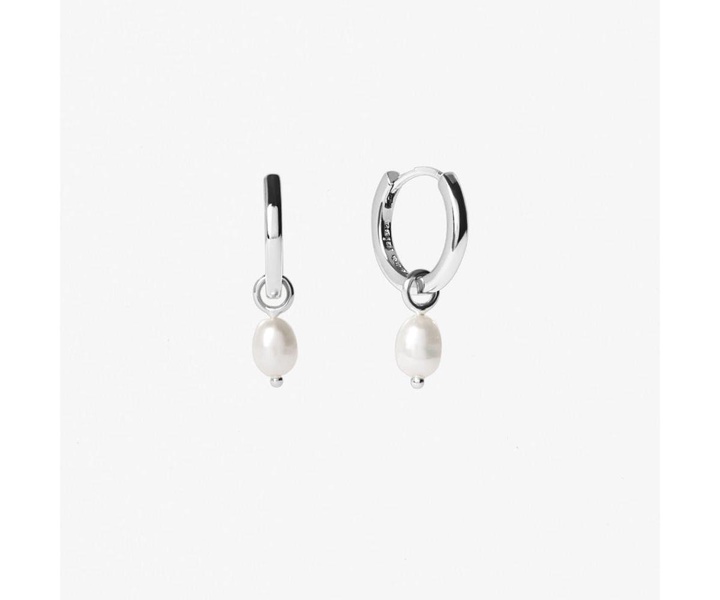 - Pearl Huggie Hoops  - Frida Silver