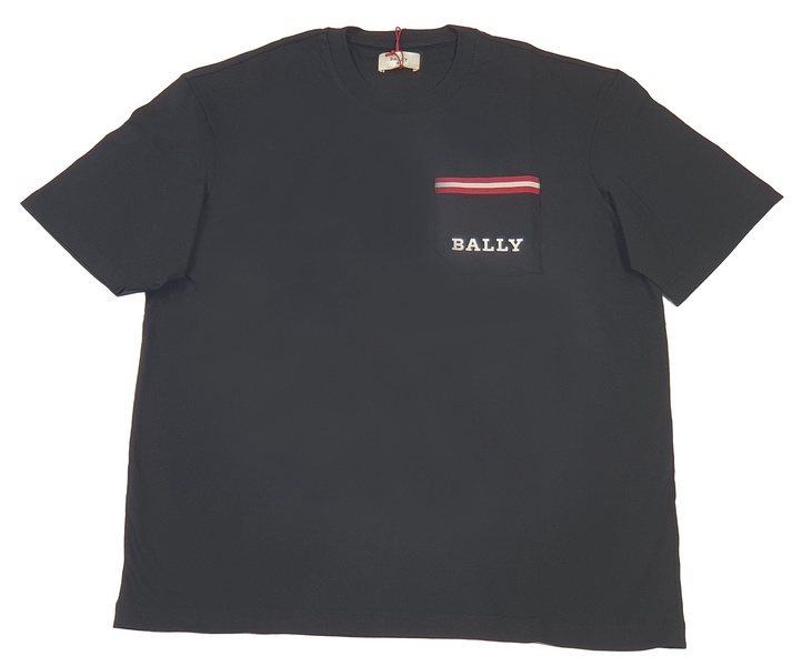 6233729 men's black 100% cotton pocket t-shirt