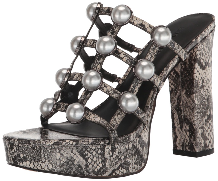 KARL LAGERFELD womens Addica Pearls Platform Heel Sandal