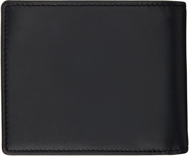 Black Leather Embossed Logo Wallet