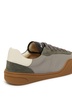Logo suede-trimmed sneakers