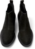 Black nubuck ankle boots for women