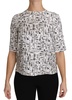 Dolce & Gabbana White Musical Instruts Print Blouse