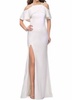 off the shoulder wedding gown in white