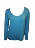 scoop-neck top in turquoise