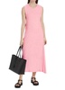 slub sleeveless swing maxi dress in ballet pink