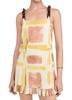 beleza dress in yellow brushstroke