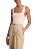 racer back square neck tank top in beach