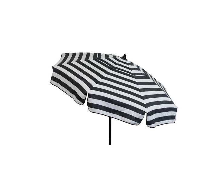 Stripe Drape Umbrella with Manual Lift and Tilt for Outdoor Shade and Comfort