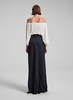 Sienna Satin Pleated Off Shoulder Top