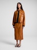 Mabel Leather Midi Skirt