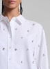 Mackie Embellished Cropped Cotton Shirt
