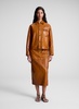 Mabel Leather Midi Skirt