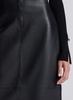 Marta Straight Leather Maxi Skirt