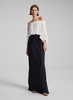 Sienna Satin Pleated Off Shoulder Top