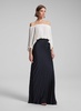 Sienna Satin Pleated Off Shoulder Top