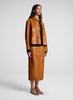Mabel Leather Midi Skirt