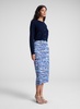 Phoebe Cotton Striped Midi Skirt