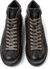 Black vegetable tanned leather shoes for men