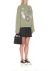 Badges Patch Knitted High-neck Sweatshirt