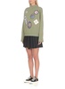 Badges Patch Knitted High-neck Sweatshirt