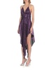 Embellished asymmetrical midi dress