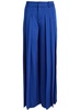 Simon pleated wide-leg satin trousers