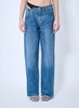 Alexander Wang Women Dip-Side Jeans With Exposed Lace Underwear
