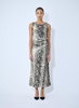 Acne Studios Women Satin Python Print Midi Dress