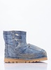 Acne Studios Women Denim-Print Leather Boots