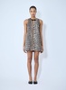 Ganni Women Duchesse Leopard Print Mini Dress