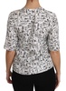 Dolce & Gabbana White Musical Instruts Print Blouse