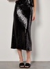 sequin bias cut skirt in black