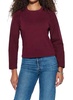 ruthie ruched long sleeve top in bordeaux