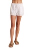 frayed hem pocket shorts in white