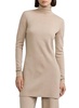 merino wool mockneck tunic sweater in mineral