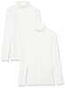 Amazon Essentials Women's Slim-Fit Layering Long Sleeve Knit Rib Turtleneck Top (Available in Plus Size), Pack of 2