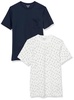 Amazon Essentials Men's T-Shirts, Short-Sleeve Crewneck Pocket, Cotton, 2-Pack