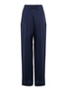 'Jhonny' Blu Pants With Pleated Details And Elastic Waist In Silk Blend Woman