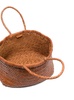 'Triple Jump' Tan Brown Small Tote Bag In Braided Leather Woman