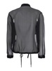 'Zaffiro' Black Jacket With Puffed Sleeves And Drawstring Waist In Silk Woman